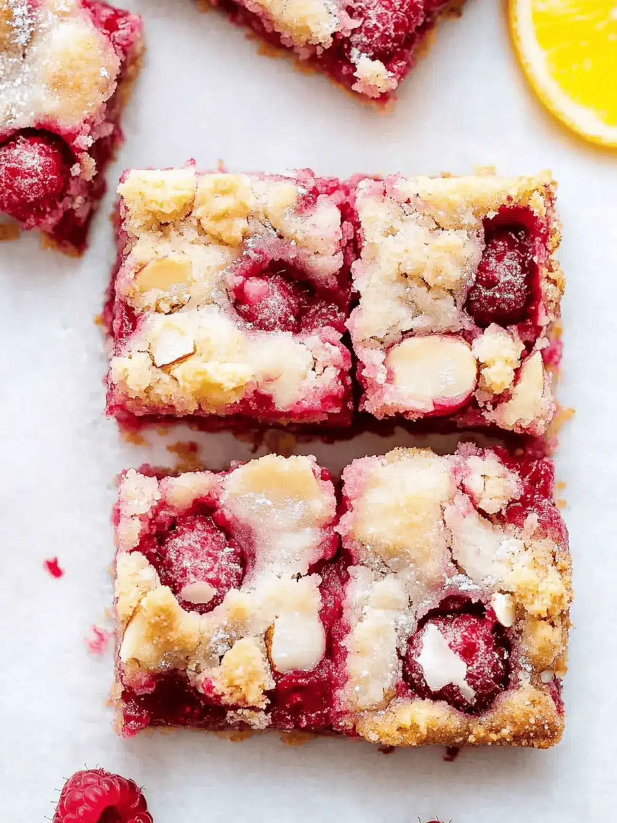 Delicious Raspberry Crumb Bars with Almond for Sweet Cravings 3 Raspberry Crumb Bars with Almond