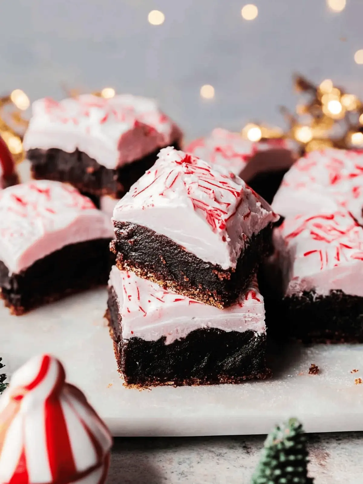 Decadent Peppermint Hot Fudge Bars for Festive Indulgence 4 peppermint hot fudge bars