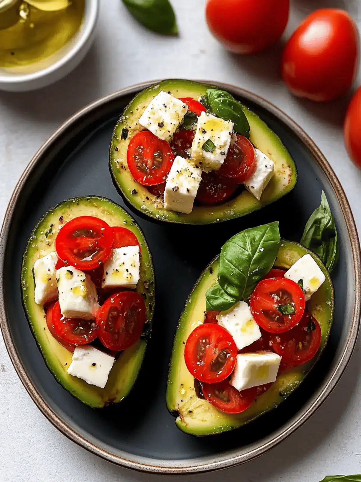 Caprese Stuffed Avocados