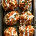 Buffalo Chicken Twice Baked Potatoes
