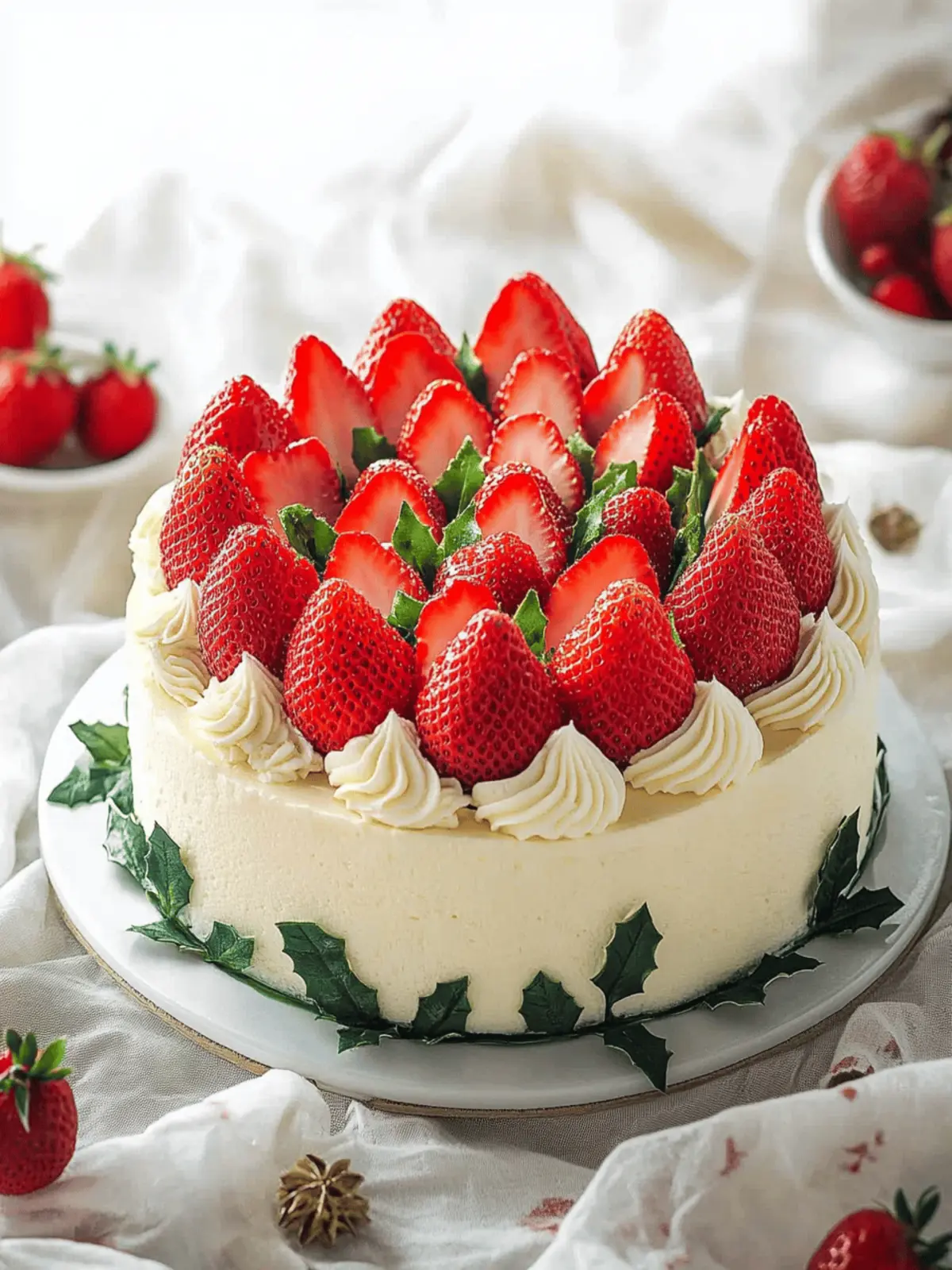 Japanese Strawberry Shortcake (Christmas Cake)