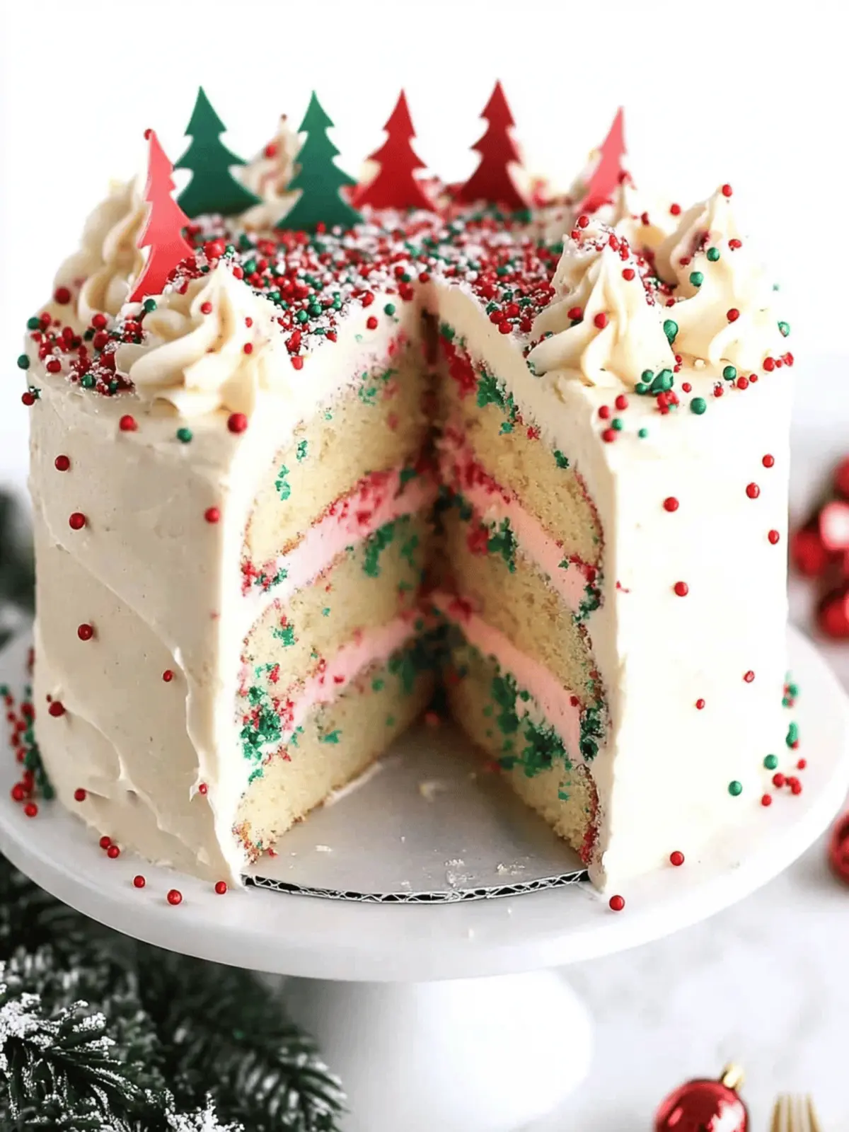 Christmas Funfetti Cake