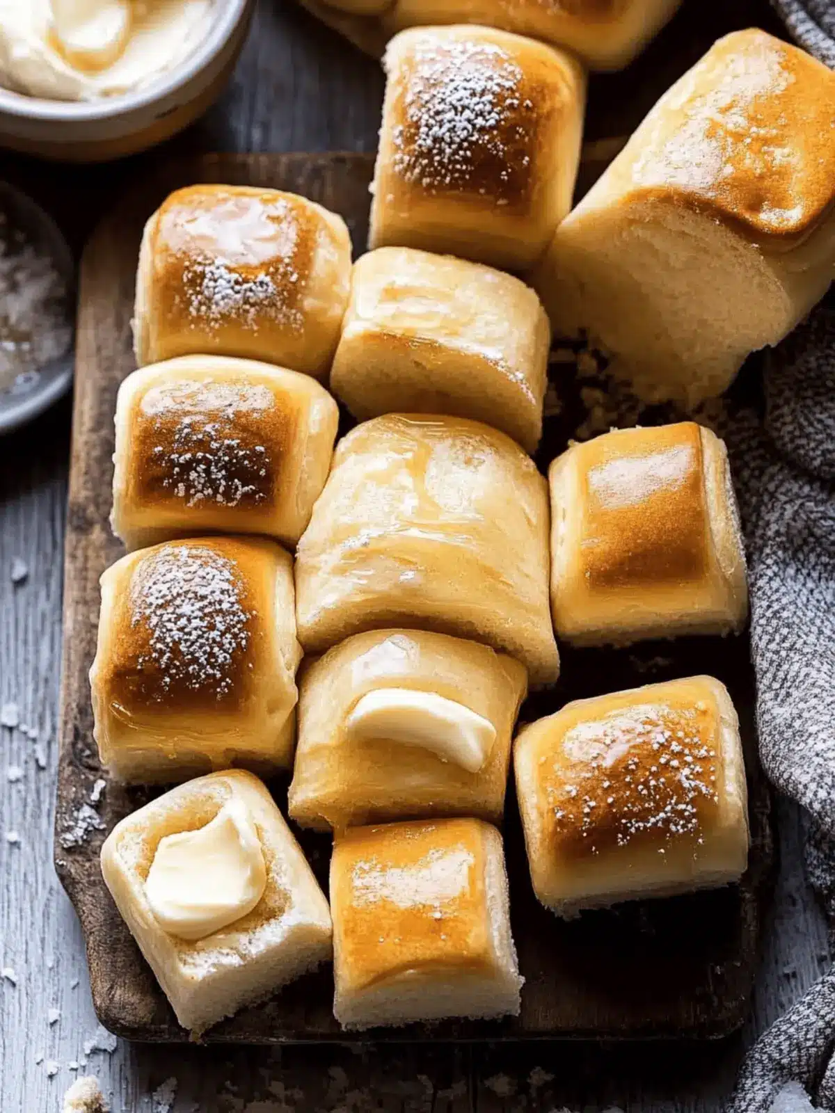 Salted Honey Butter Parker House Rolls