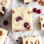 White Chocolate Cranberry Pecan Fudge
