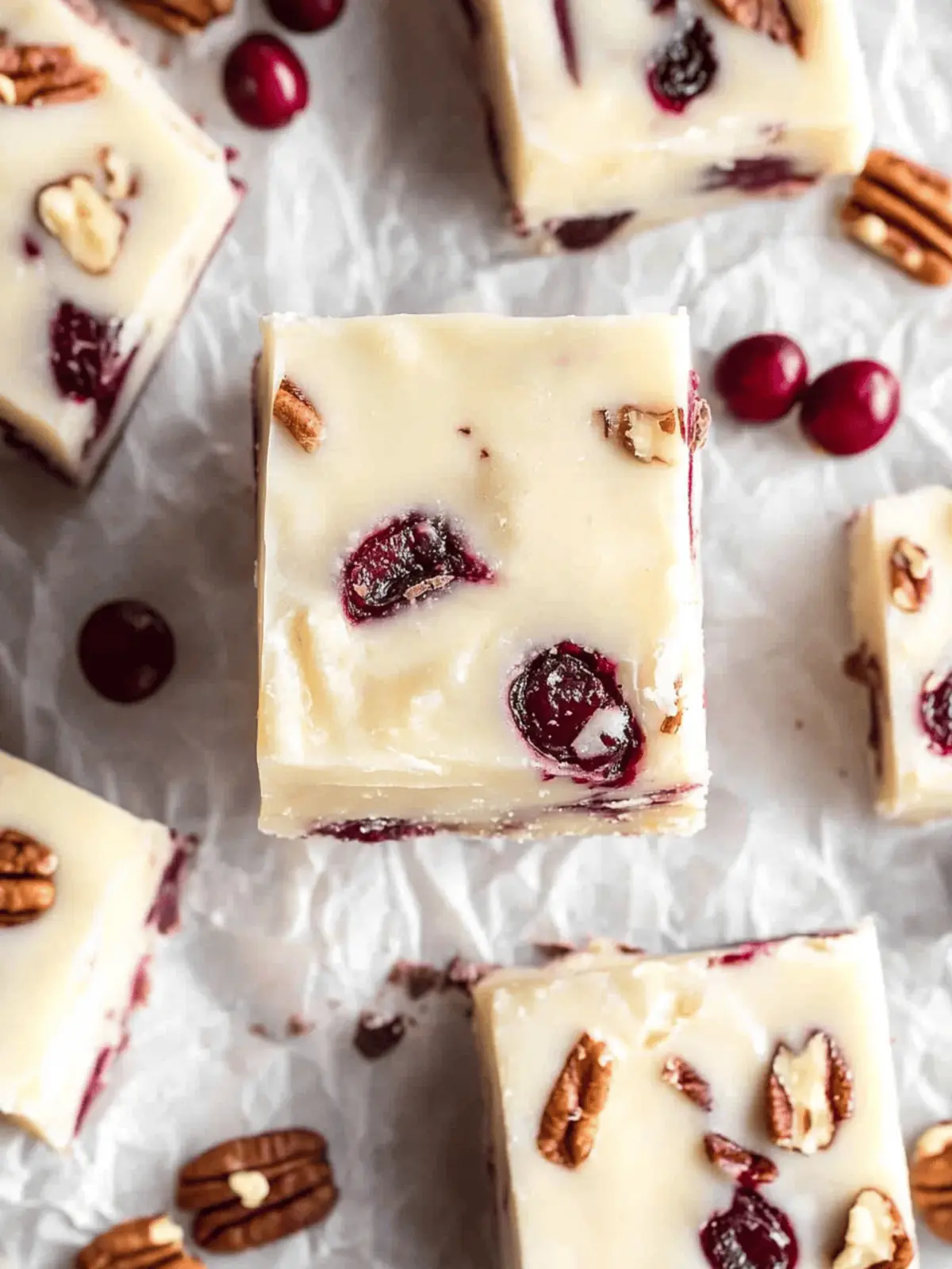 White Chocolate Cranberry Pecan Fudge