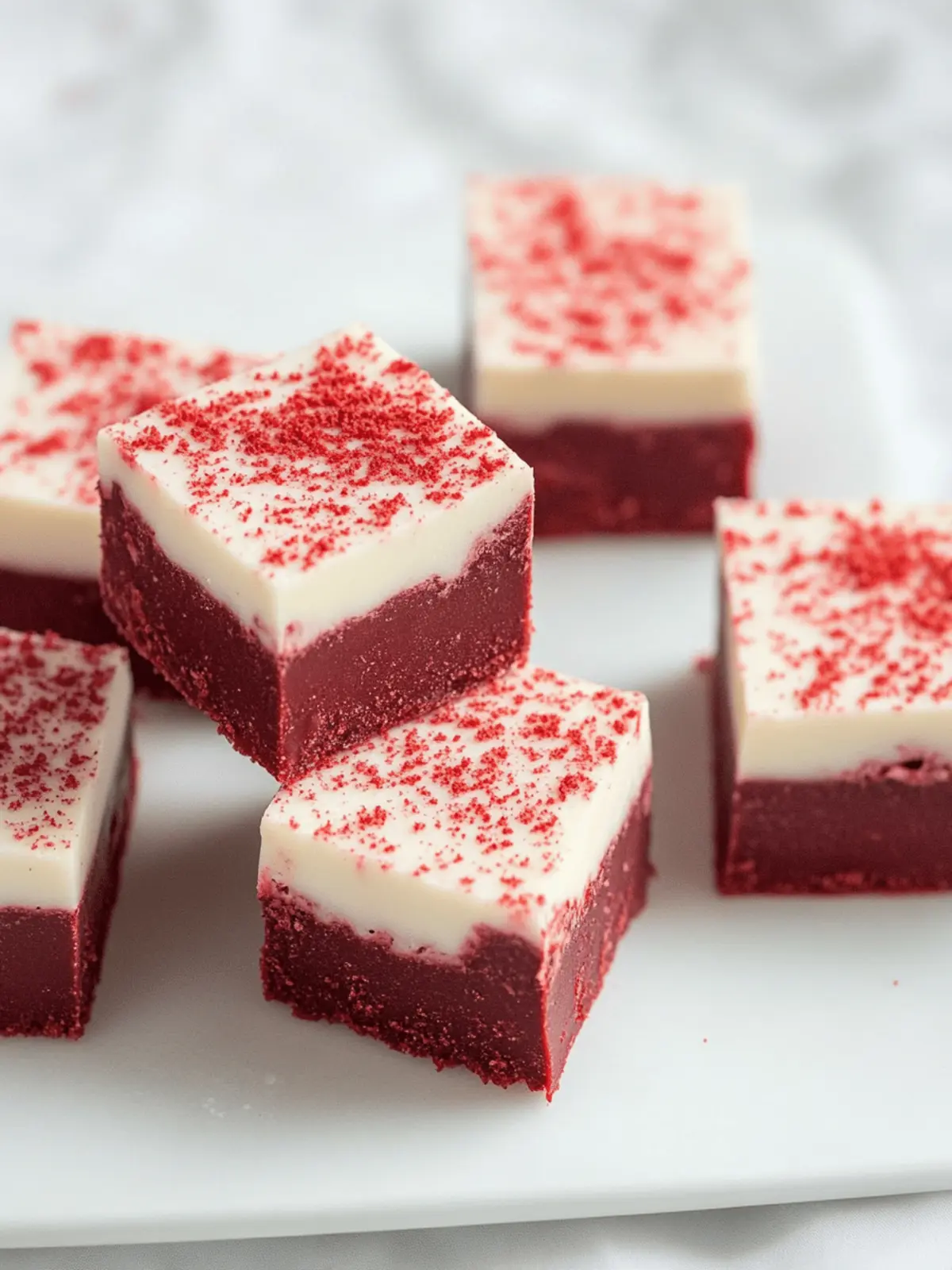 Decadent Red Velvet Fudge with Creamy Frosting Bliss 3 Red Velvet Fudge