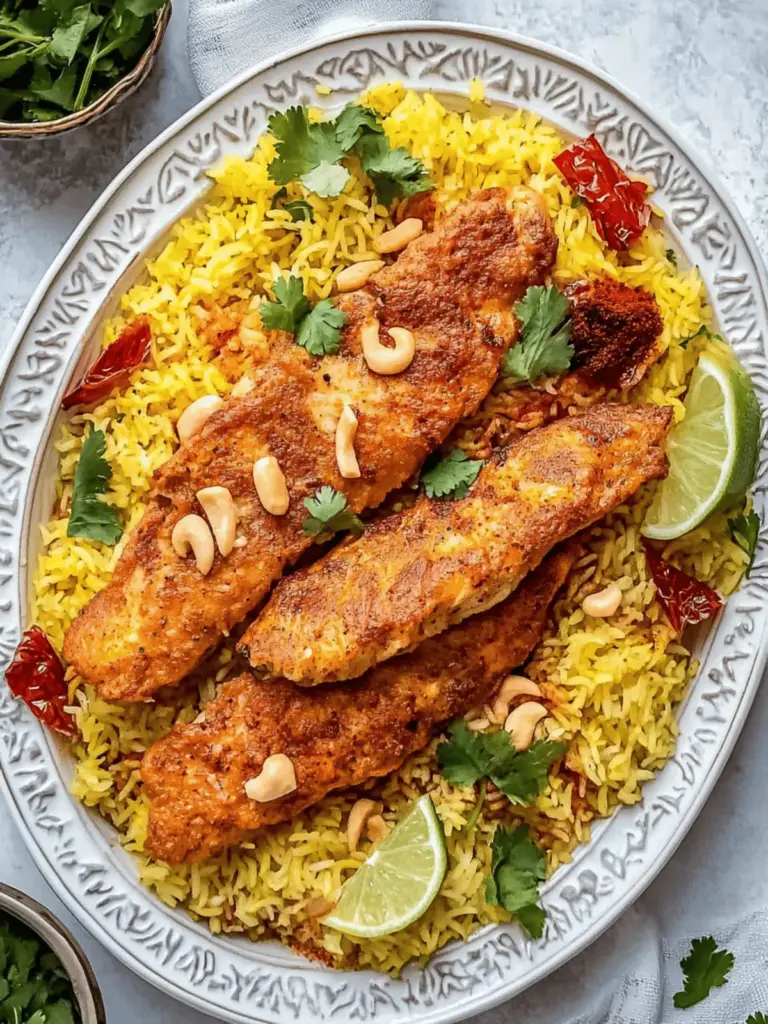 Sayadieh (Middle Eastern Fried Fish with Spiced Rice)