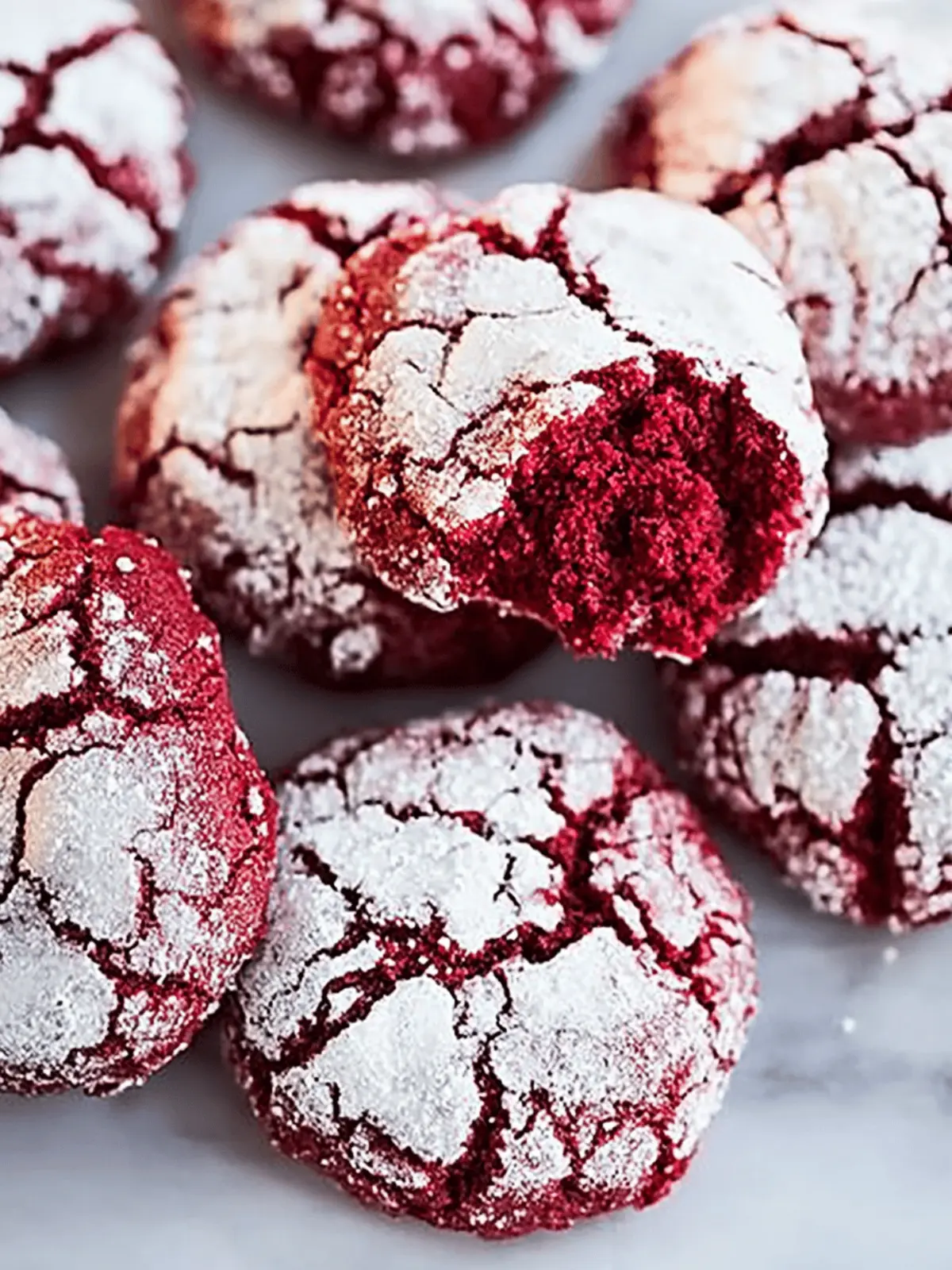 Red Velvet Crinkle Cookies