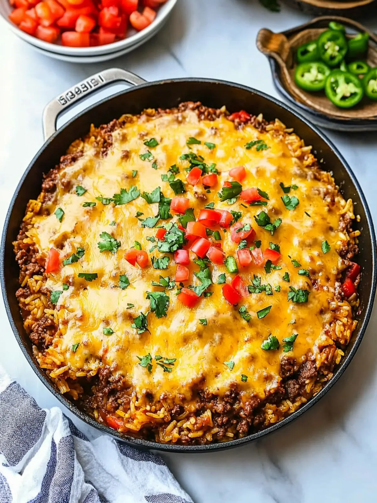 Mexican Cheesy Taco Beef and Rice Skillet for Easy Dinners 3 Mexican Cheesy Taco Beef and Rice Skillet