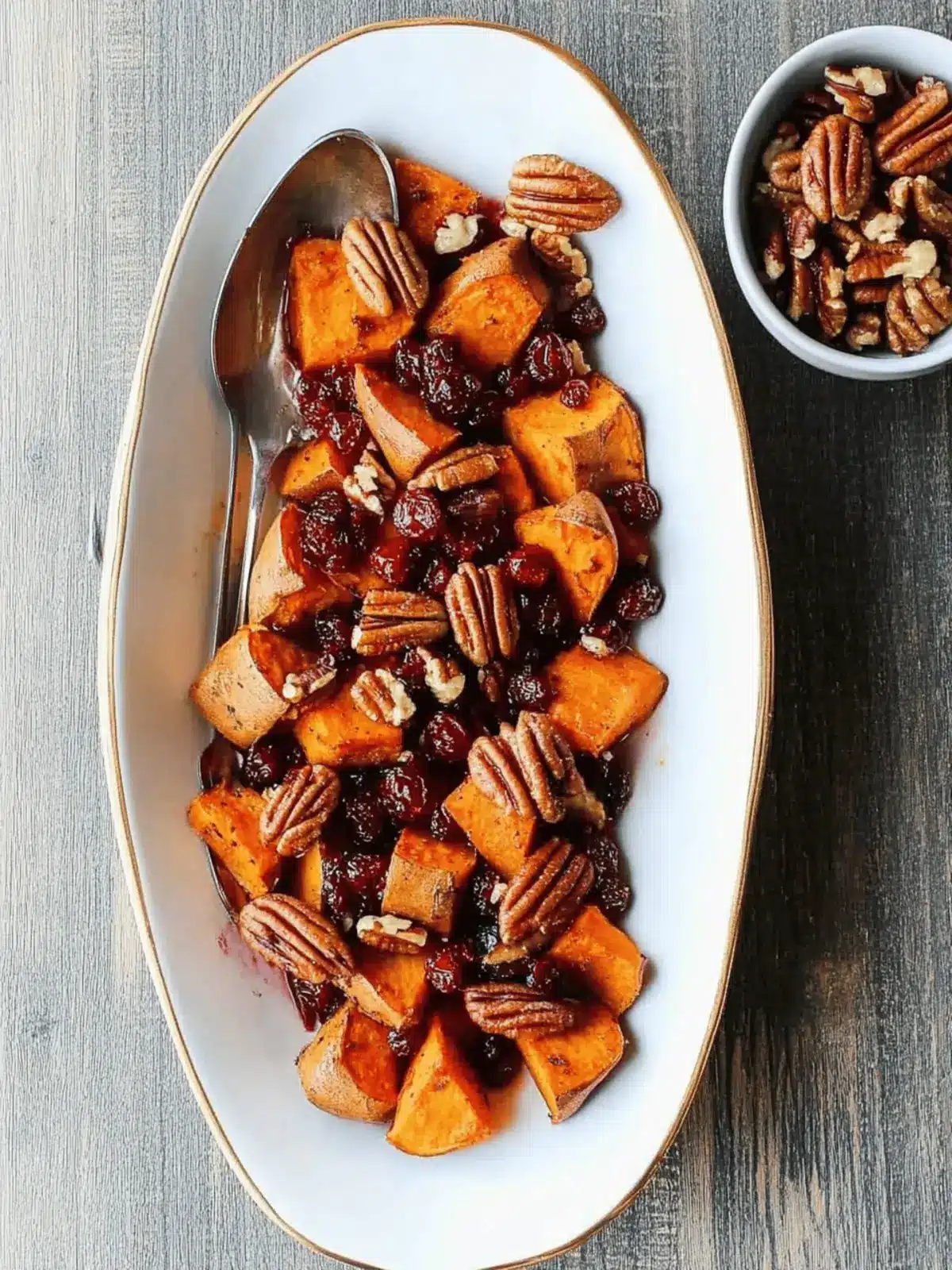 Irresistible Roasted Sweet Potatoes with Pecans and Cranberries 2 Roasted Sweet Potatoes with Pecans and Cranberries