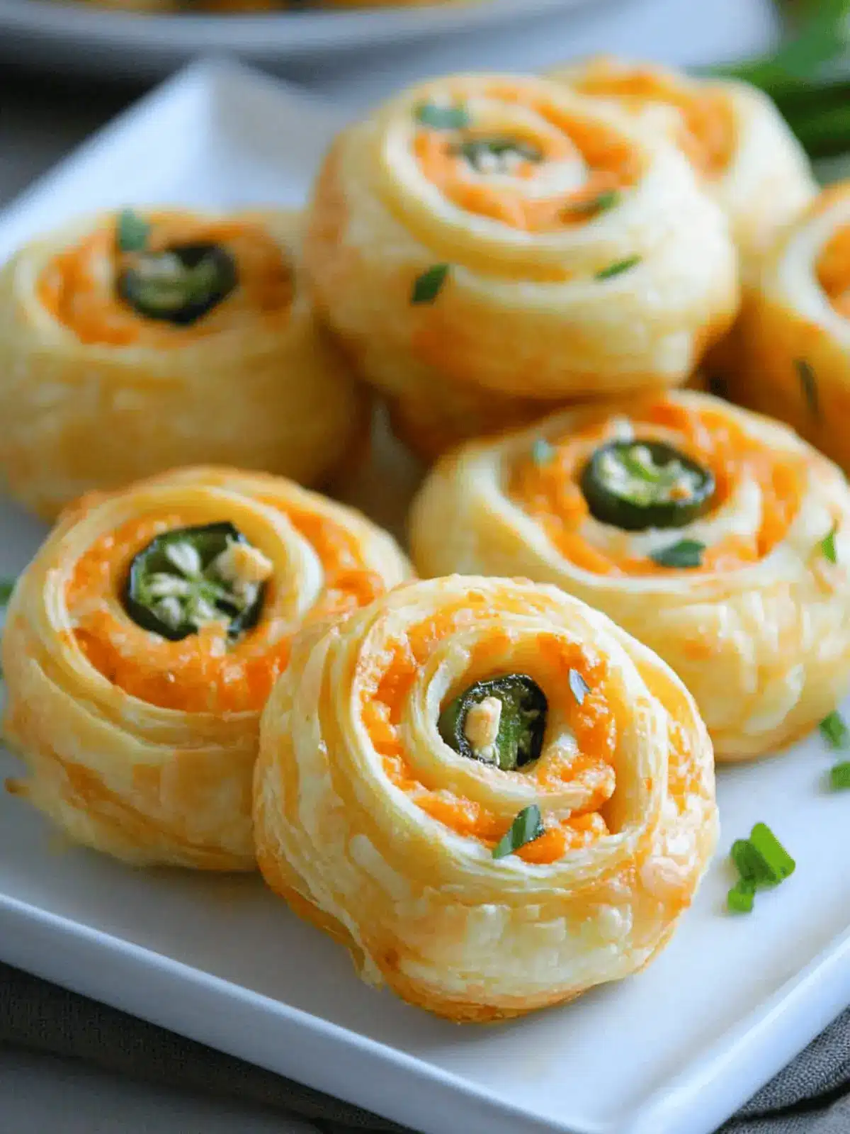 Puff Pastry Jalapeno Popper Pinwheels