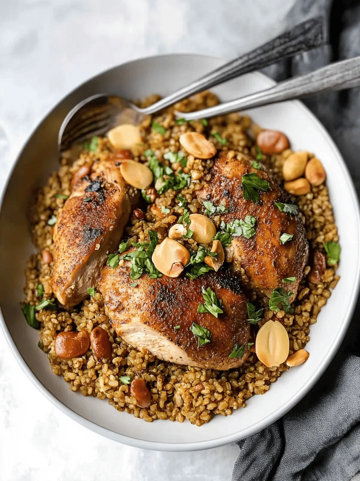 Lebanese Freekeh with Chicken