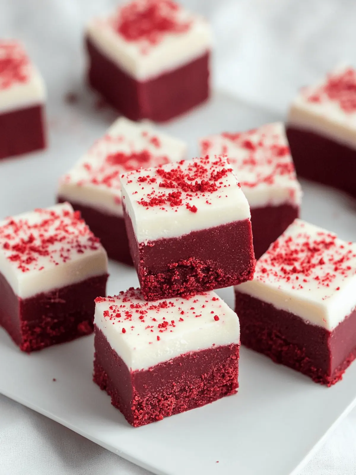 Decadent Red Velvet Fudge with Creamy Frosting Bliss 4 Red Velvet Fudge