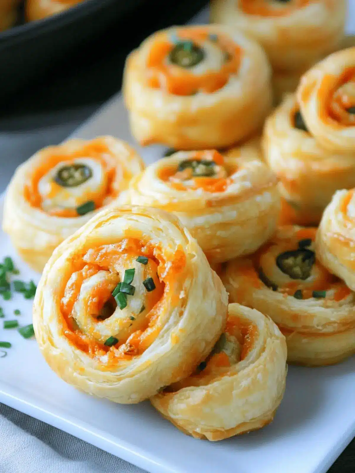 Puff Pastry Jalapeno Popper Pinwheels
