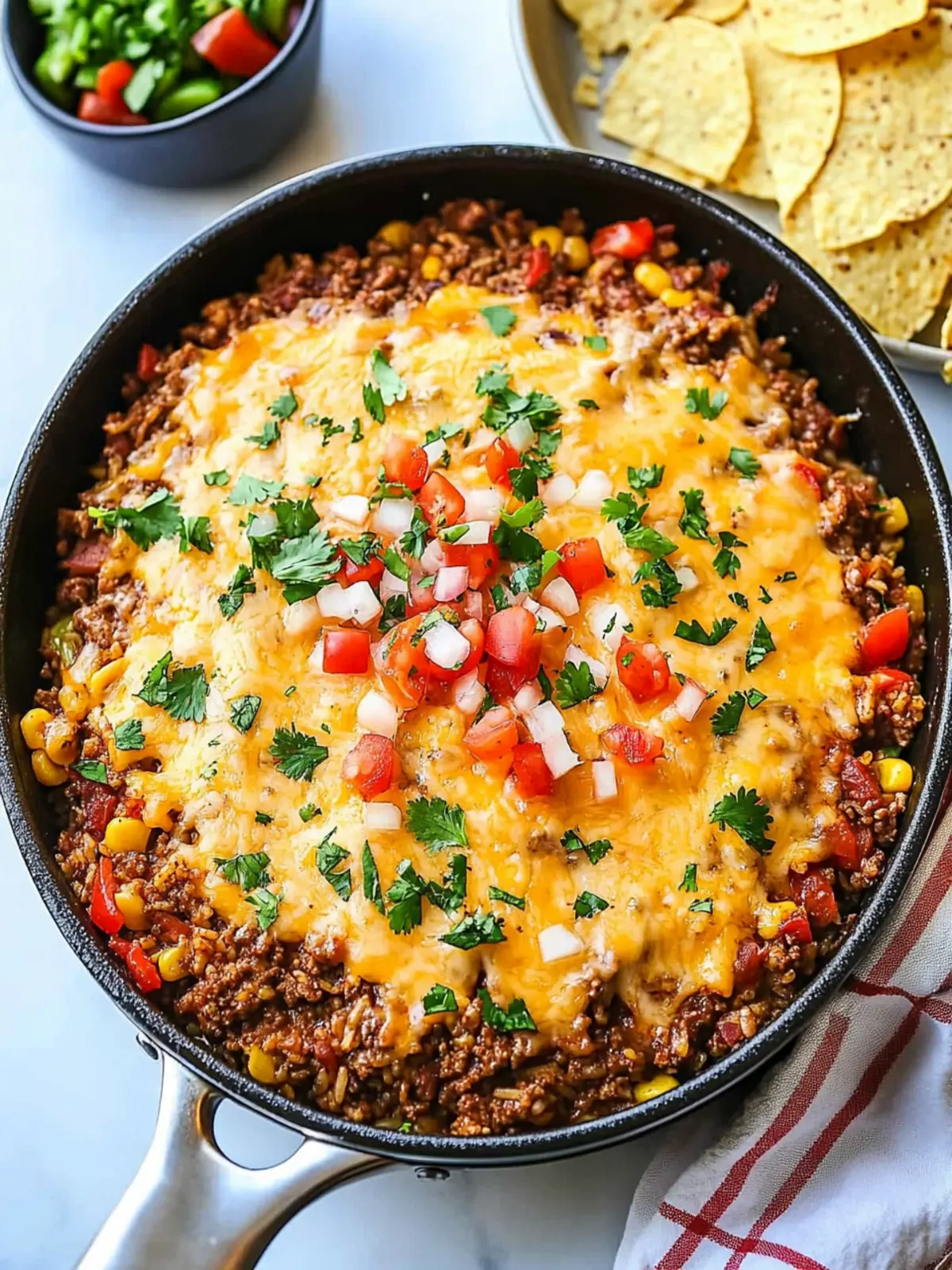 Mexican Cheesy Taco Beef and Rice Skillet for Easy Dinners 5 Mexican Cheesy Taco Beef and Rice Skillet