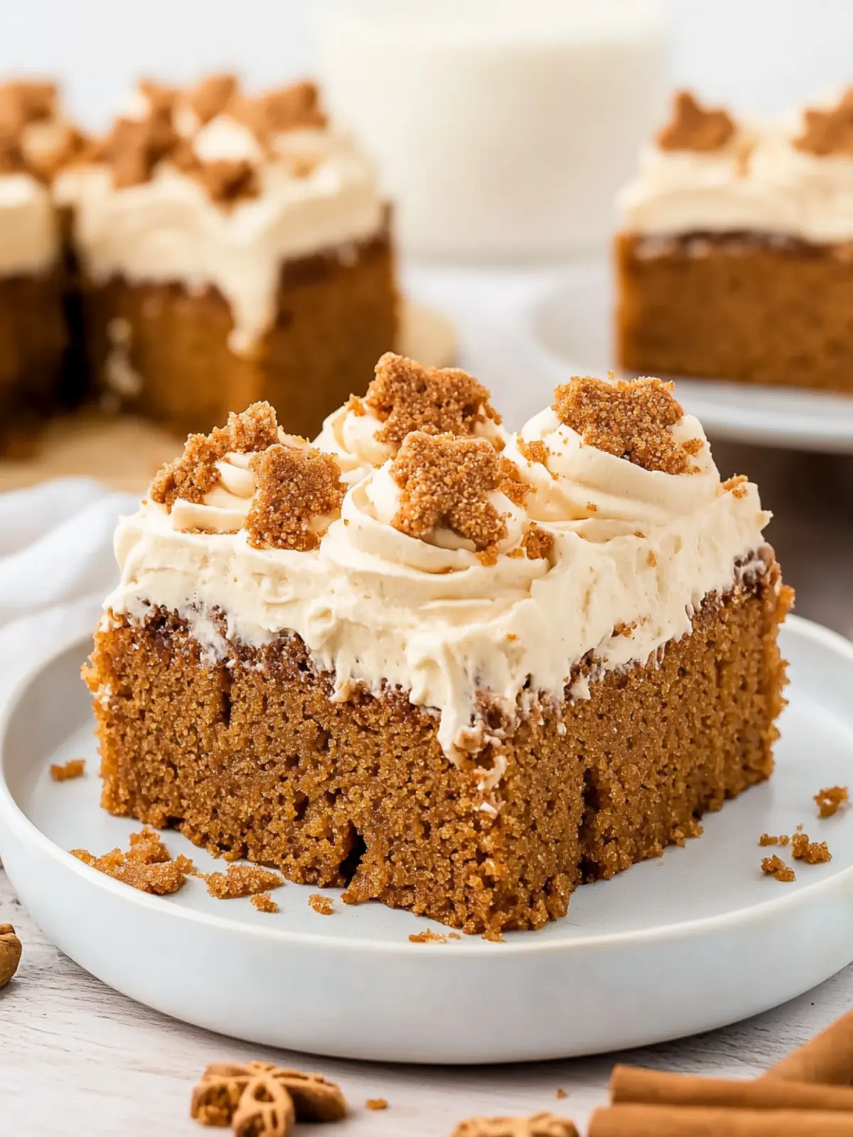 Gingerbread Poke Cake with Gingerbread Whipped Cream