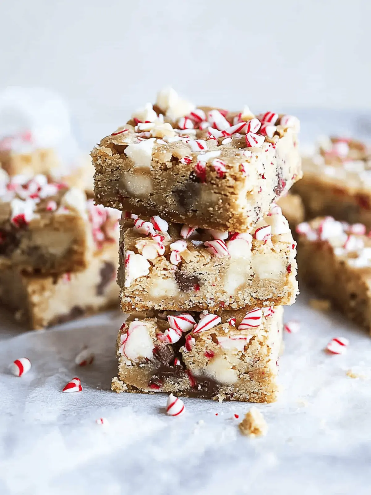 White Chocolate Peppermint Blondies