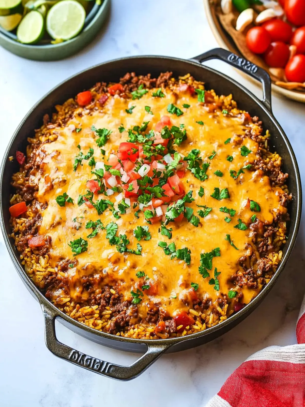 Mexican Cheesy Taco Beef and Rice Skillet for Easy Dinners 4 Mexican Cheesy Taco Beef and Rice Skillet