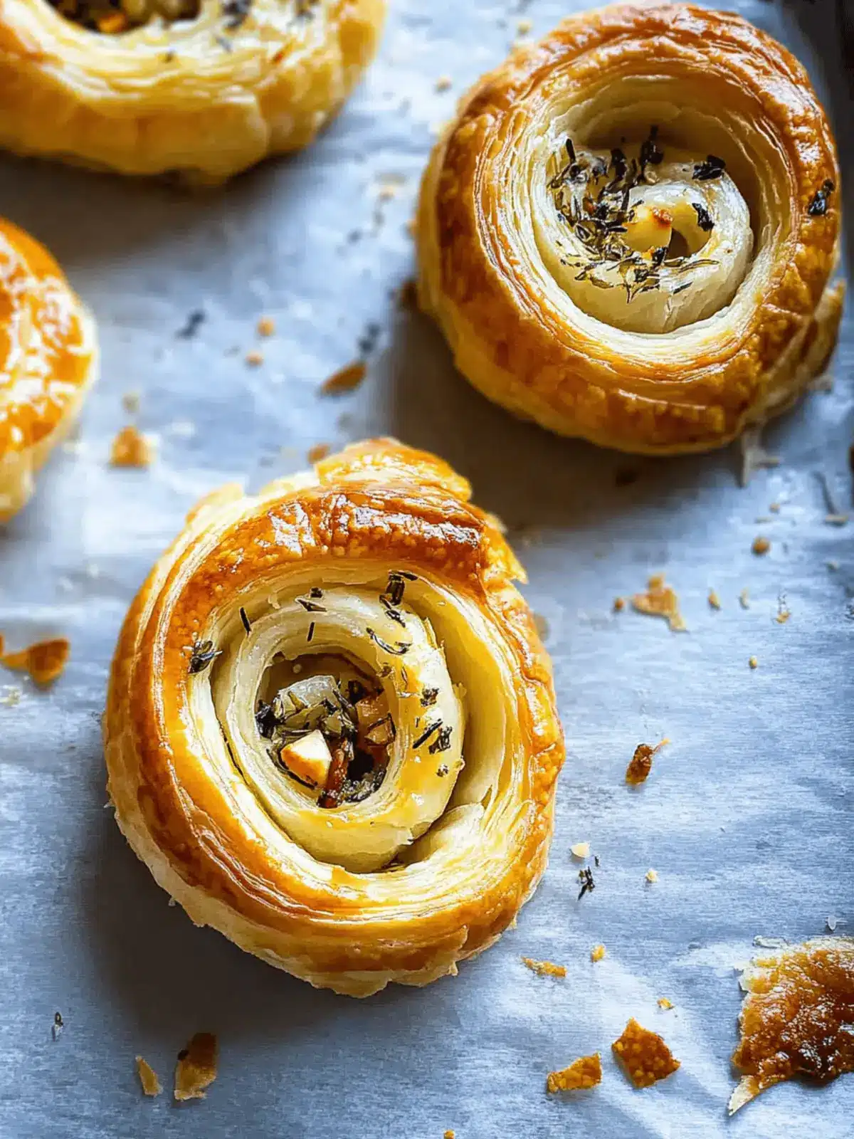 Garlic Puff Pastry Swirls