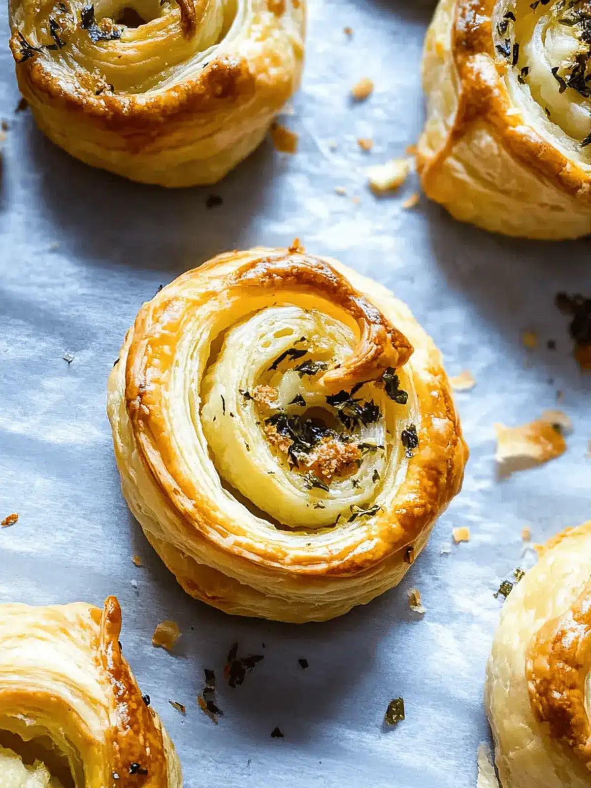 Garlic Puff Pastry Swirls