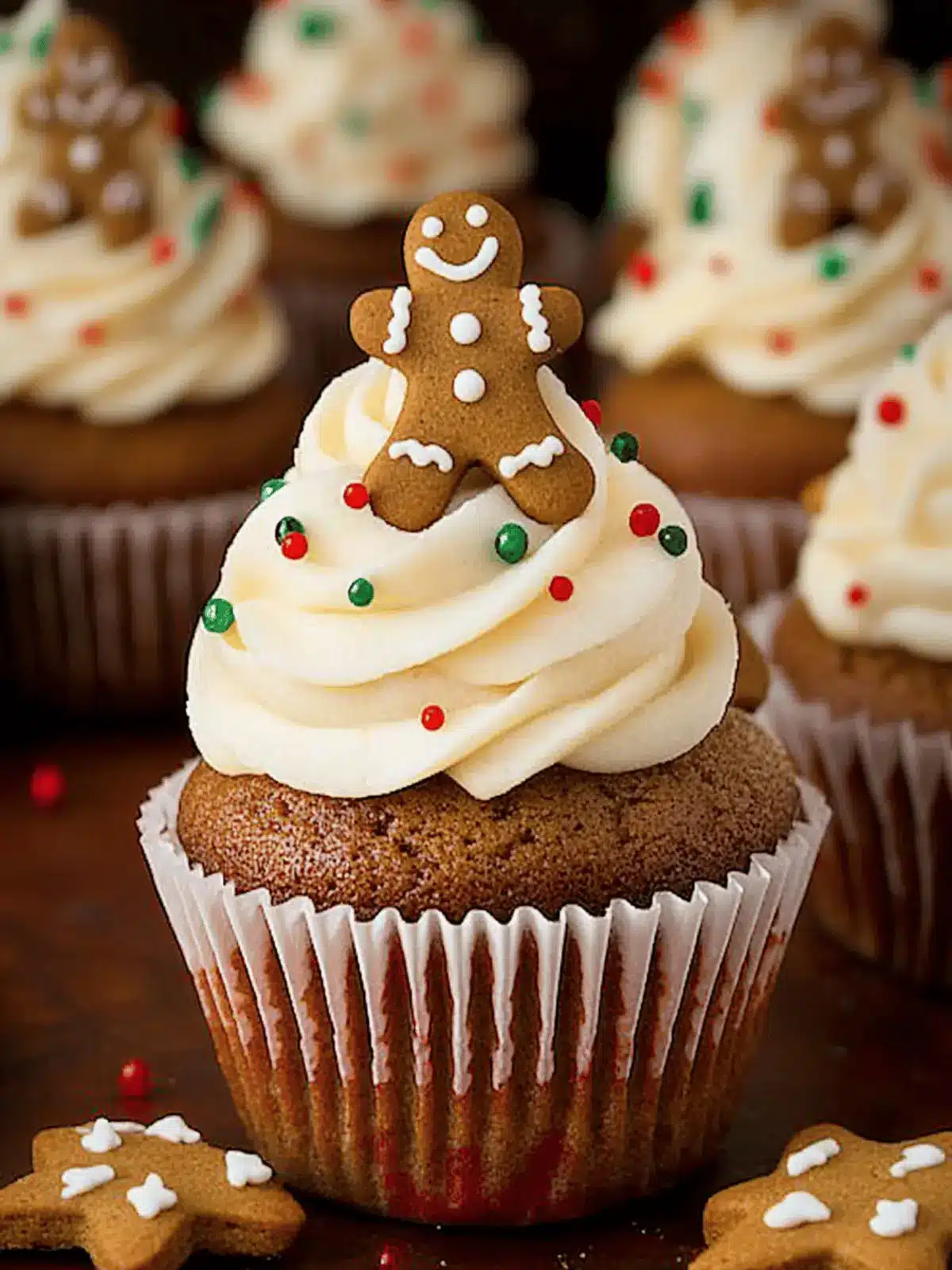Heavenly Gingerbread Cupcakes with Cream Cheese Frosting 5 Gingerbread Cupcakes {with Cream Cheese Frosting}