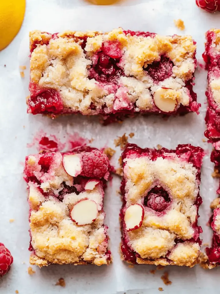Raspberry Crumb Bars with Almond
