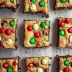 M&M Christmas Cookie Bars