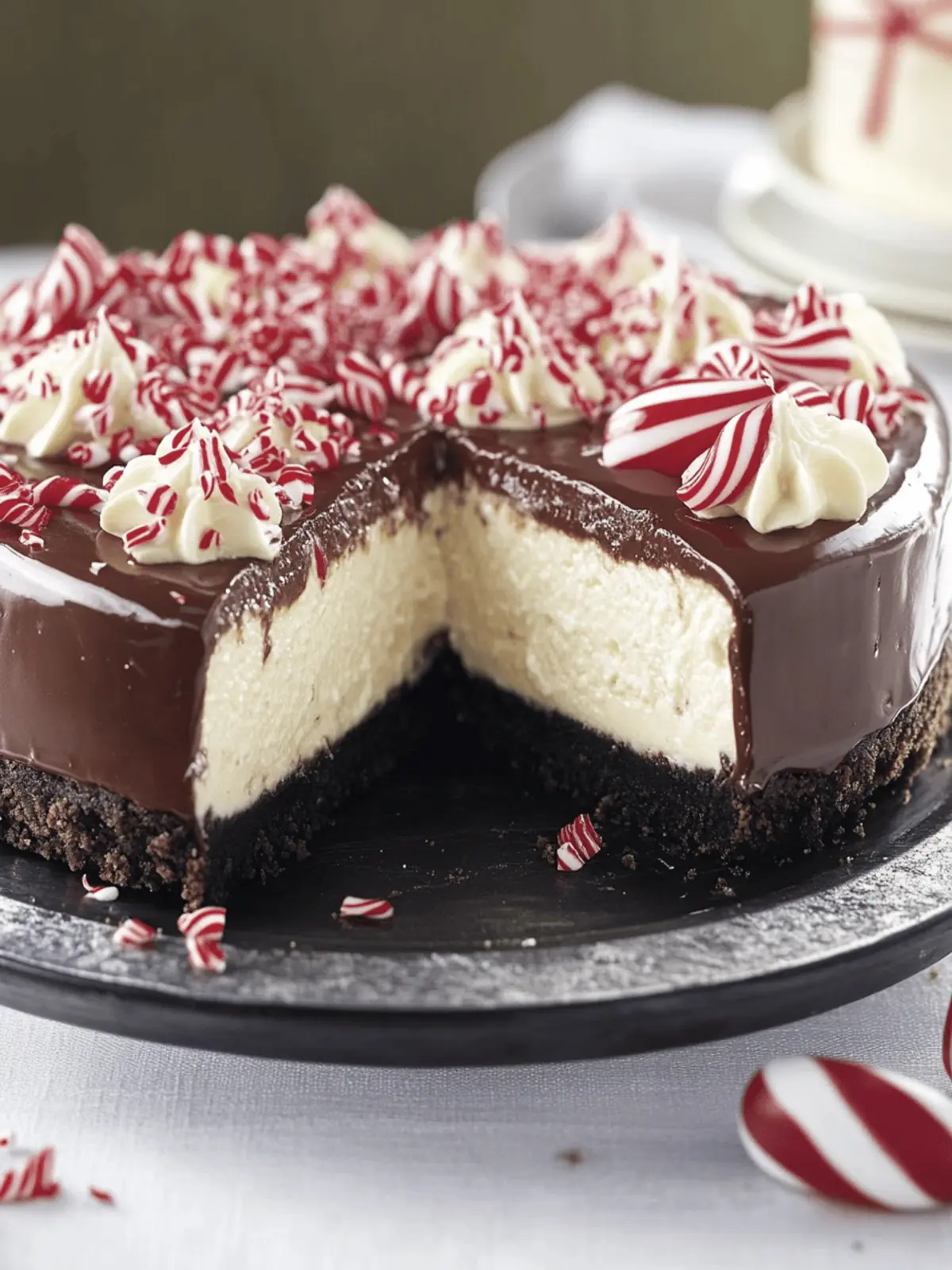 Double-Chocolate Peppermint Cheesecake
