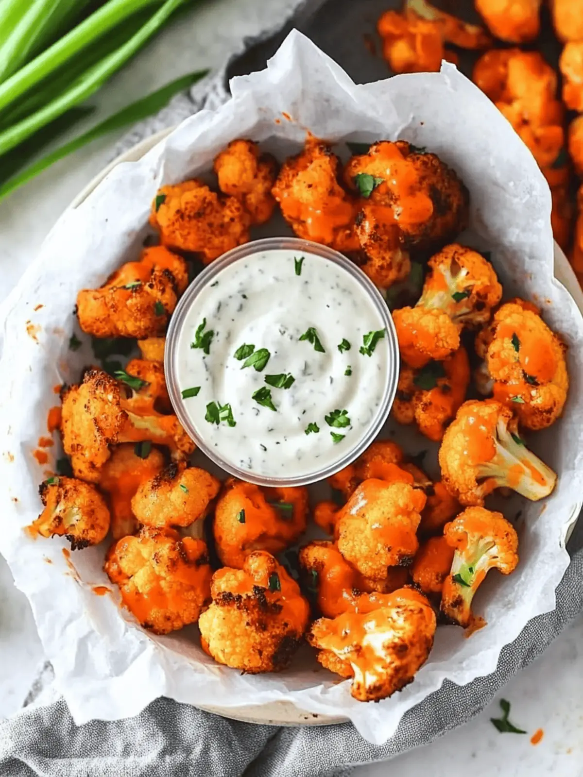 Baked Buffalo Cauliflower Bites