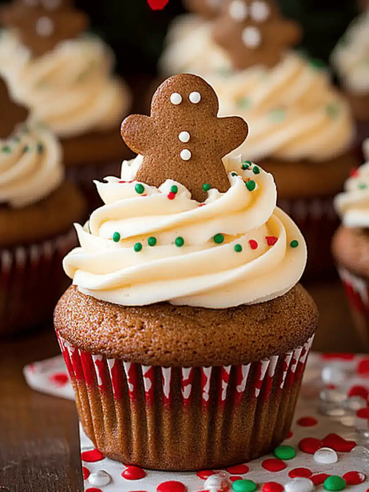 Heavenly Gingerbread Cupcakes with Cream Cheese Frosting 4 Gingerbread Cupcakes {with Cream Cheese Frosting}