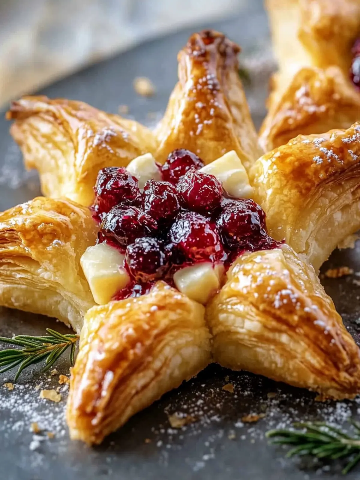 Indulge in Cranberry Brie Snowflake Puff Pastry Delights! 4 Cranberry Brie Snowflake Puff Pastry