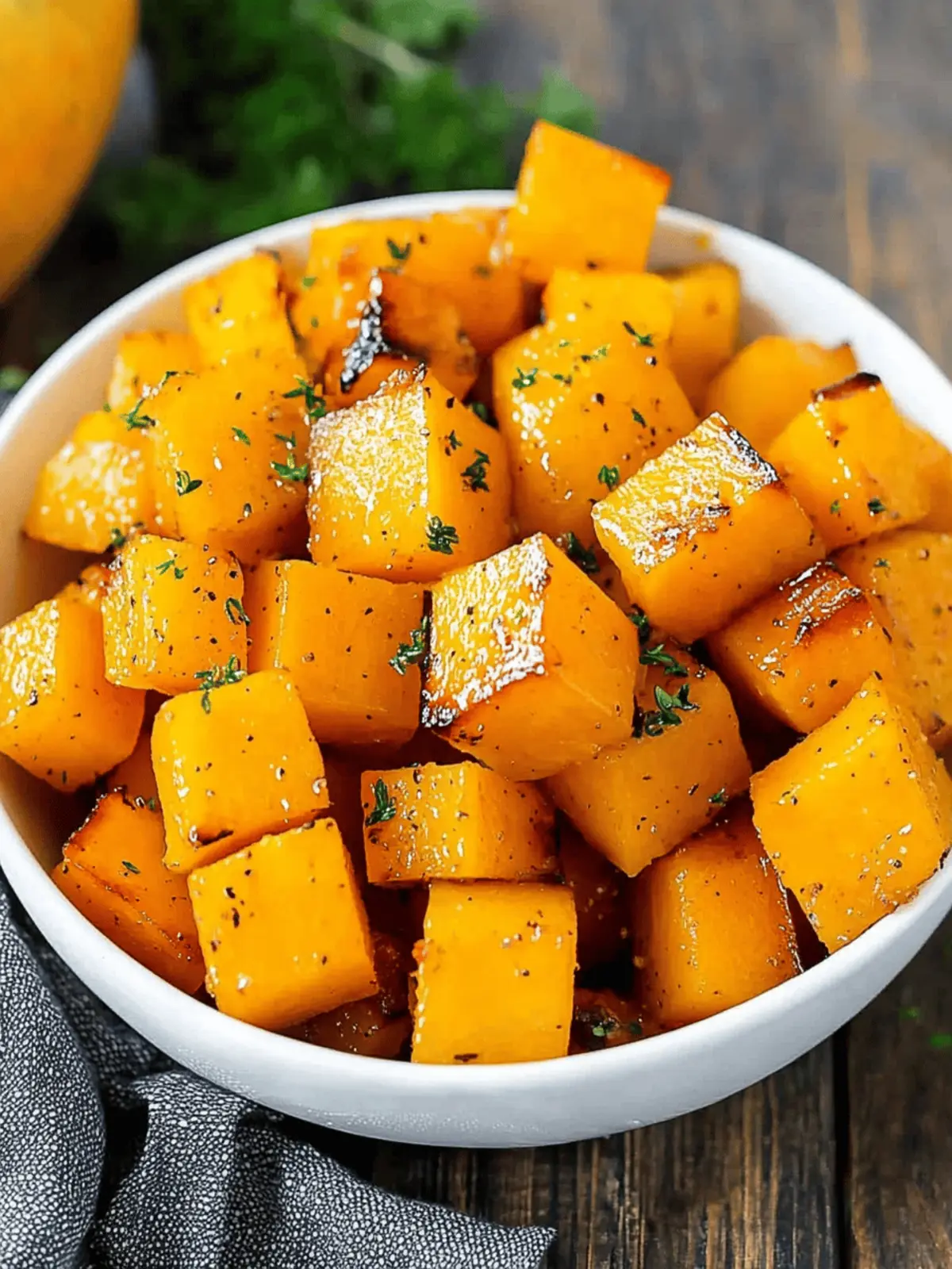 Roasted Butternut Squash with Brown Sugar