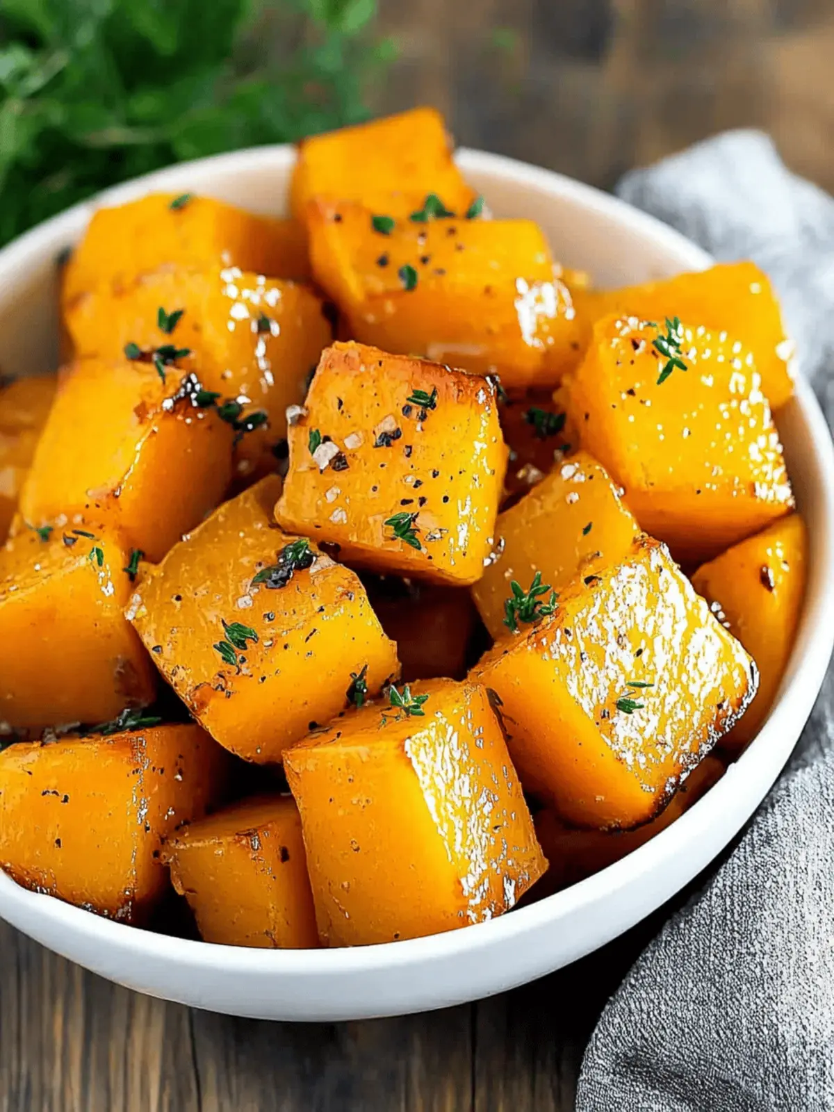 Roasted Butternut Squash with Brown Sugar