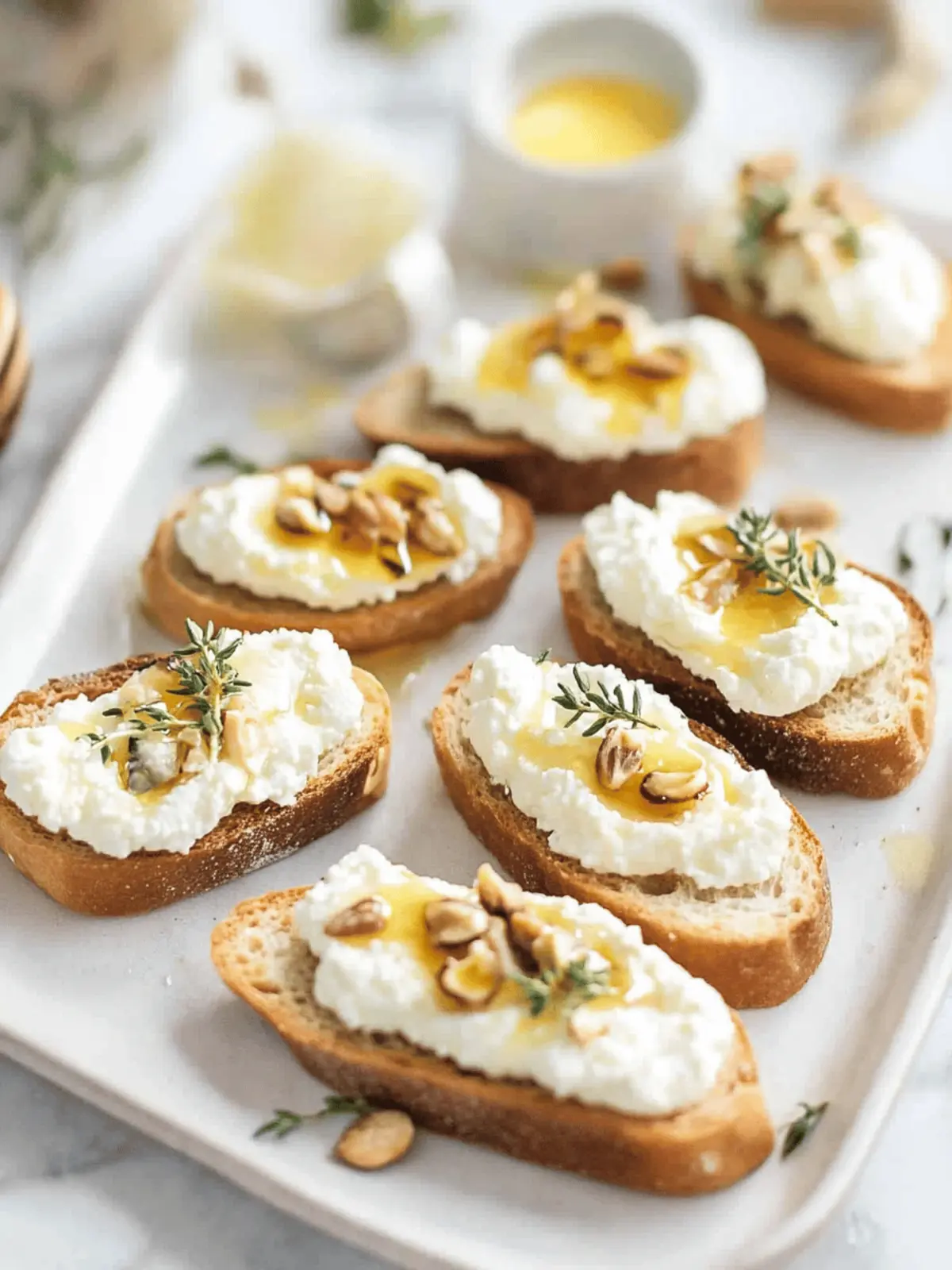 Whipped Ricotta Crostini with Honey