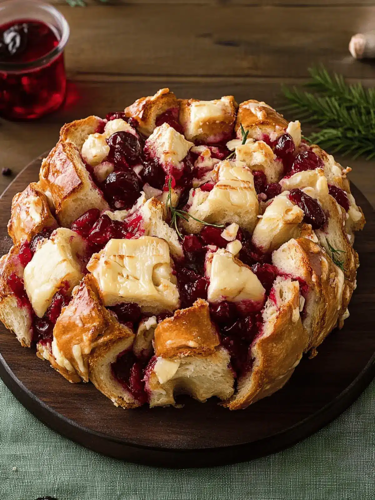Cranberry Brie Pull-Apart Bread