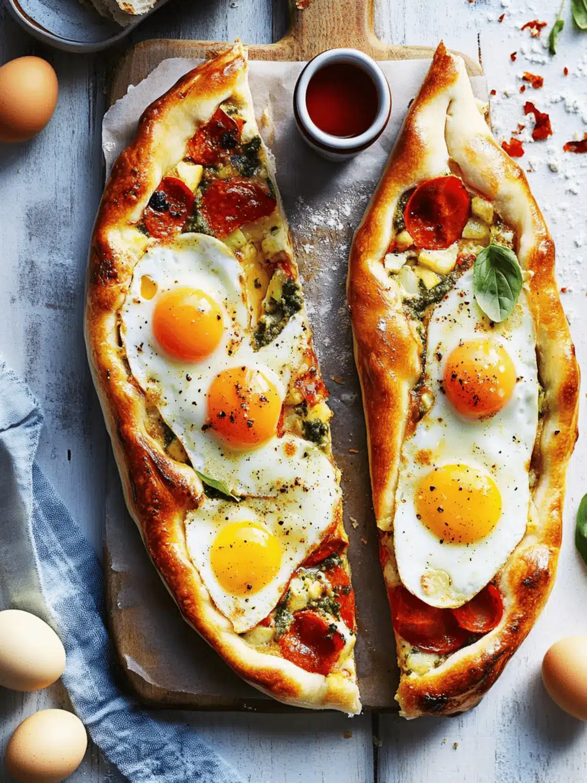 Delicious Turkish Pide with Eggs and Sucuk You’ll Crave! 5 Turkish Pide with Eggs and Sucuk