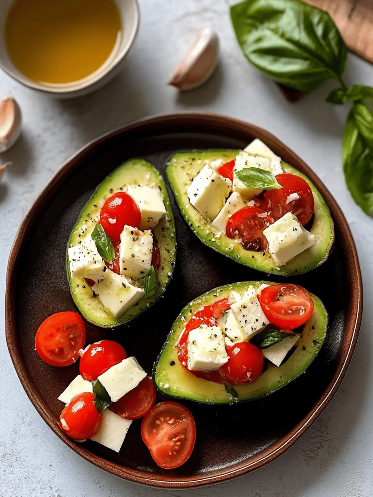 Caprese Stuffed Avocados