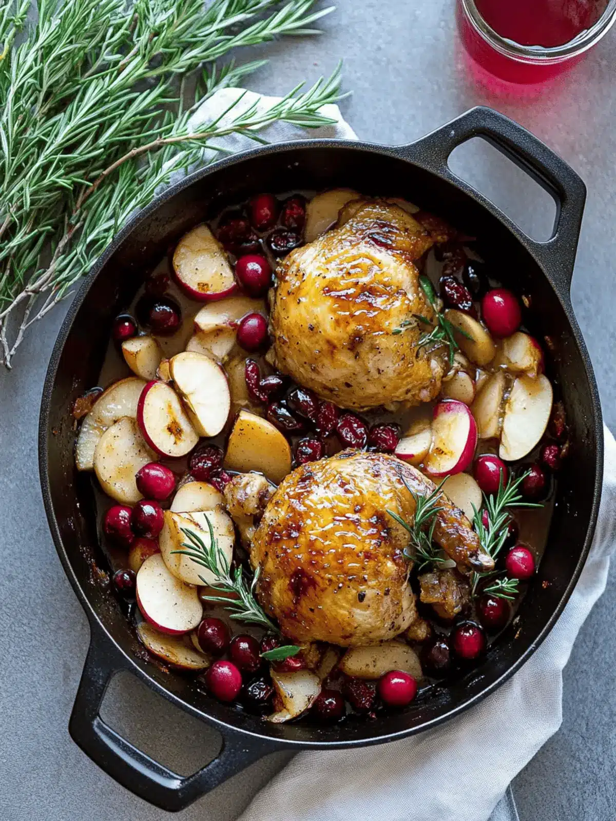 Maple-Glazed Roast Chicken with Apples & Cranberries Delight 4 Maple-Glazed Roast Chicken with Apples and Cranberries
