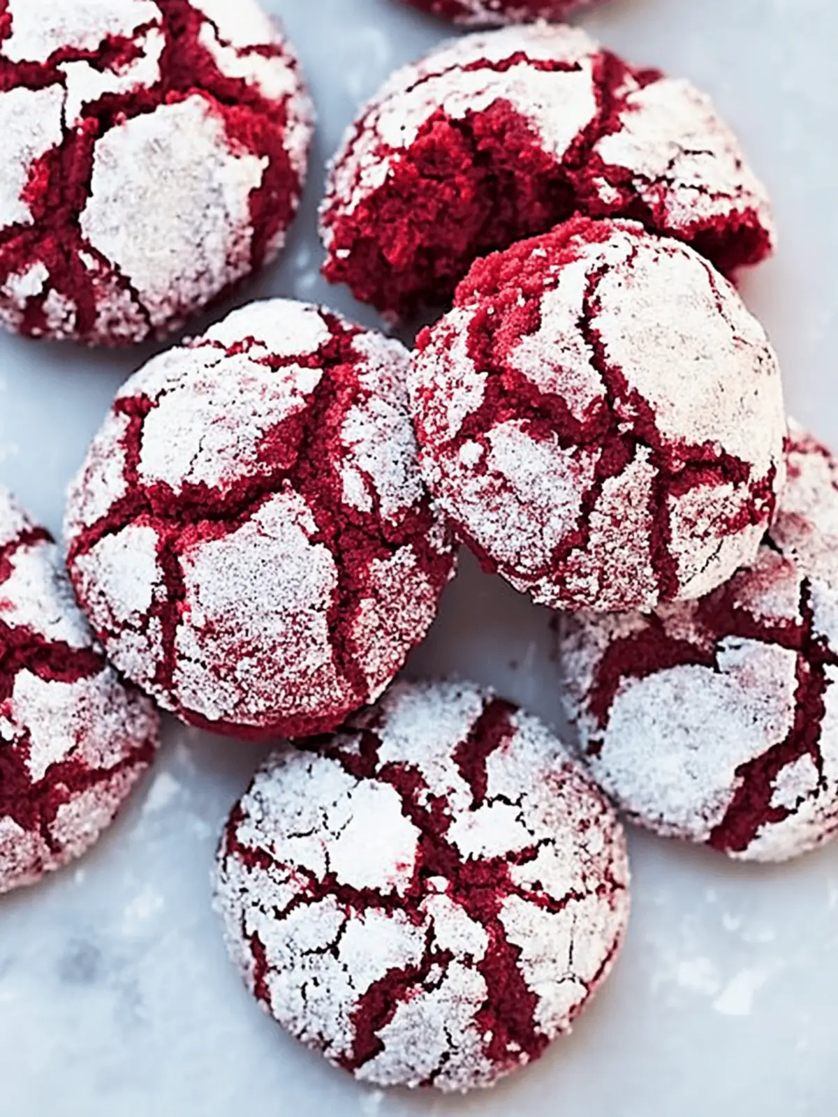 Red Velvet Crinkle Cookies