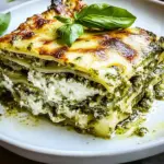 Spinach and Basil Pesto White Lasagna