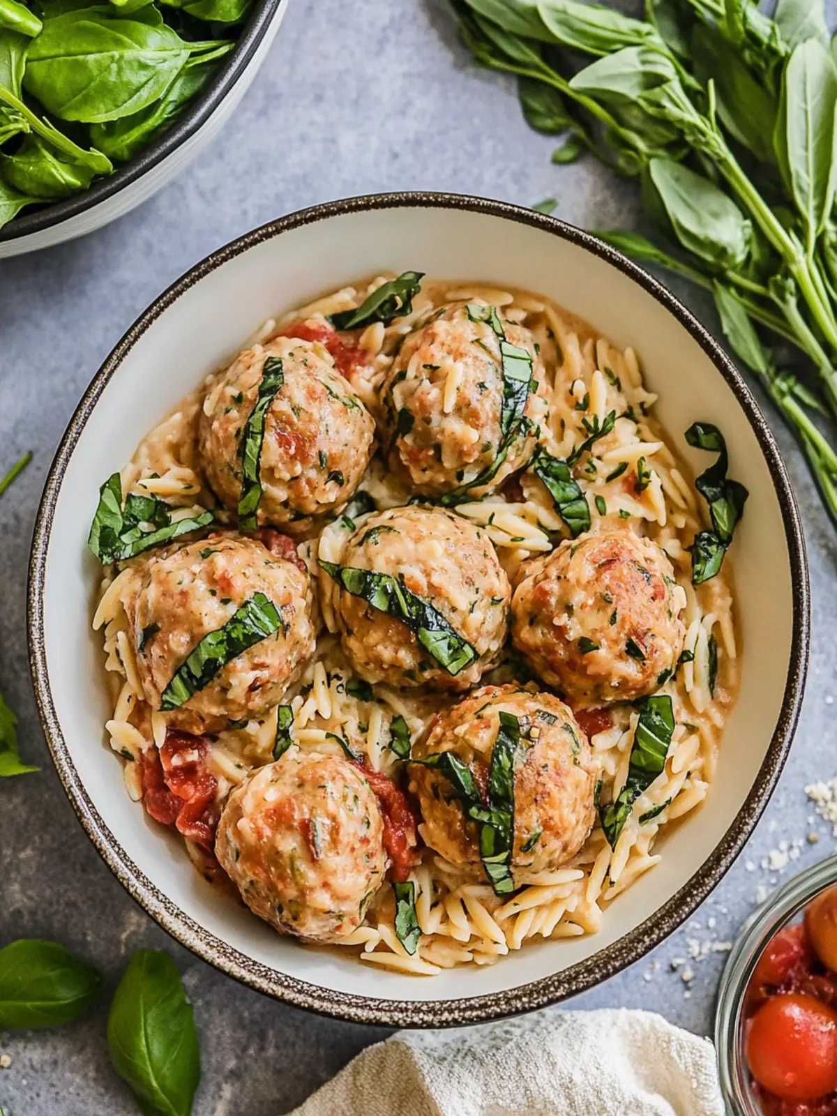 Delicious Tuscan Meatballs with Creamy Orzo You’ll Love 3 Tuscan Meatballs with Creamy Orzo