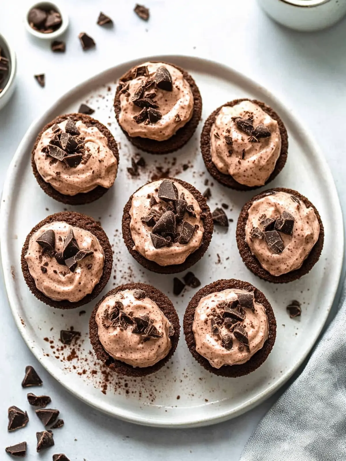 Mint Chocolate Mousse Cups