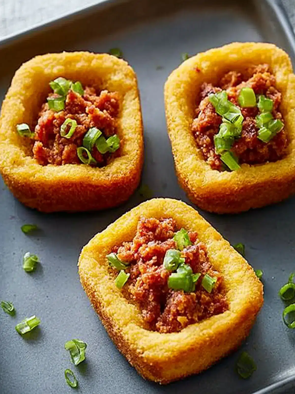 Delicious Cornbread Boats Stuffed with Chili and Chicken 3 Cornbread Boats