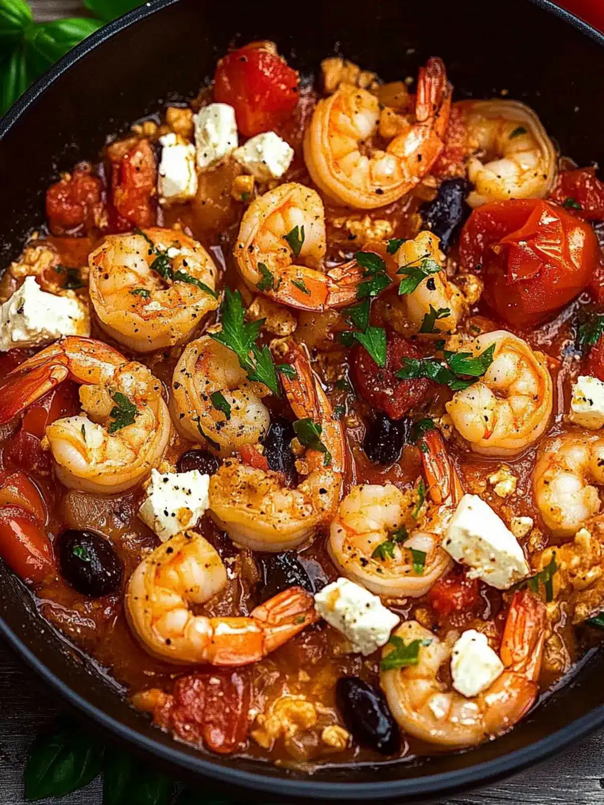 Shrimp Saganaki-Greek Shrimp with Feta and Tomato
