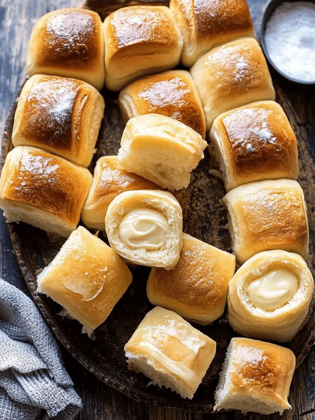Salted Honey Butter Parker House Rolls