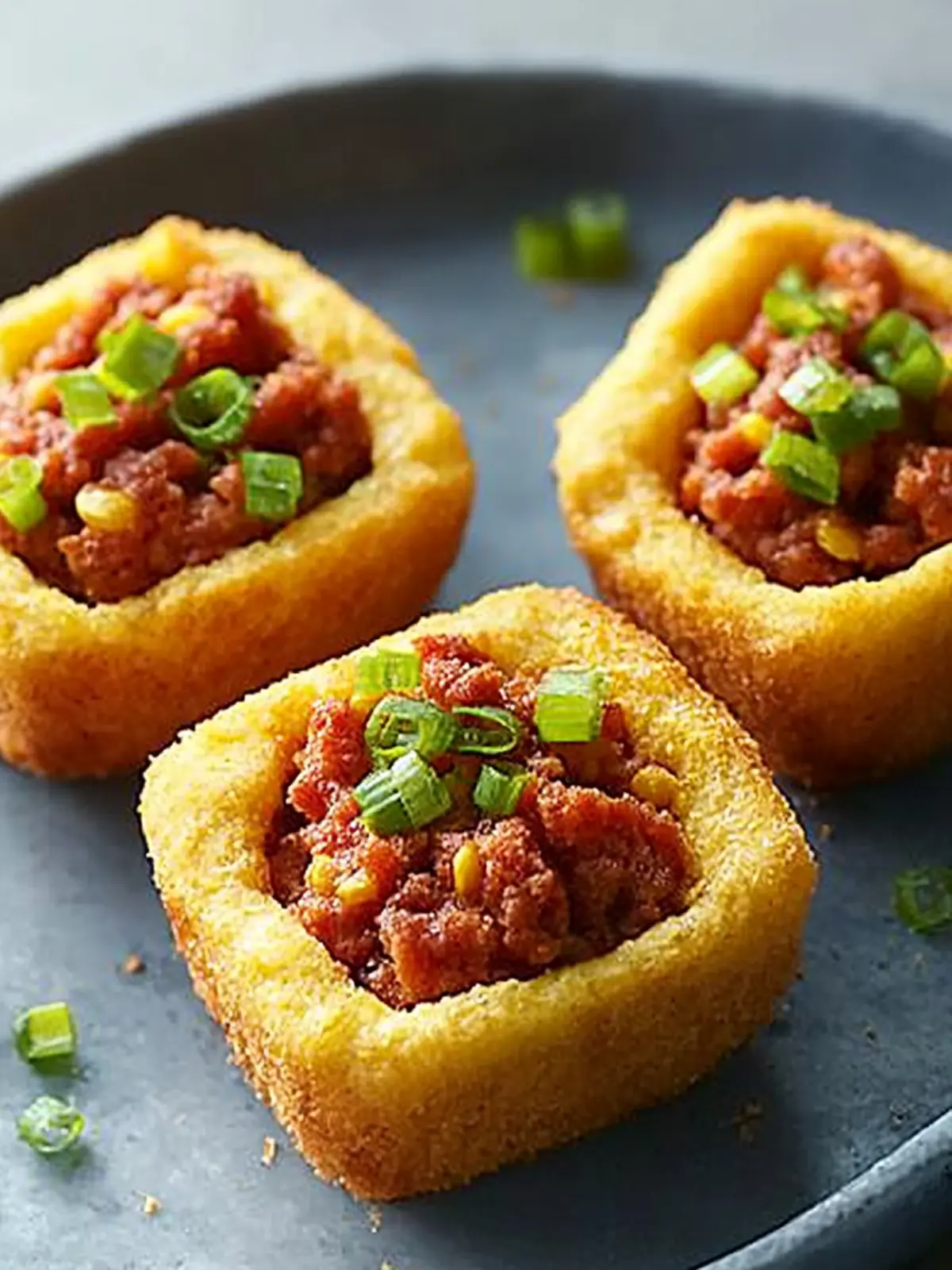 Delicious Cornbread Boats Stuffed with Chili and Chicken 5 Cornbread Boats
