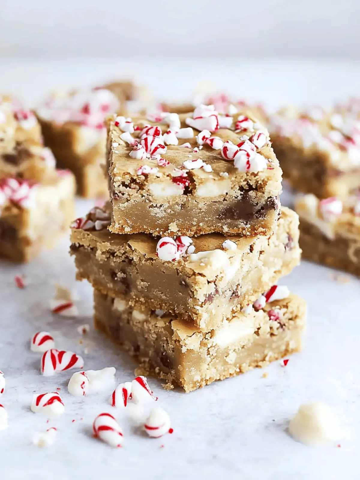 White Chocolate Peppermint Blondies