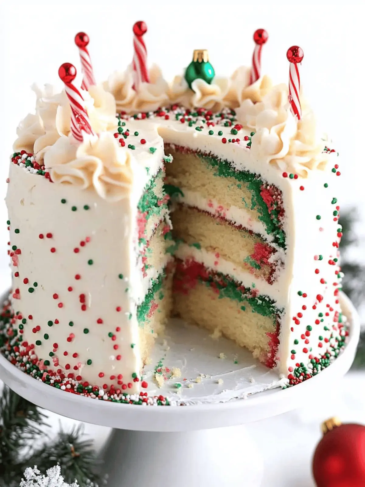 Christmas Funfetti Cake