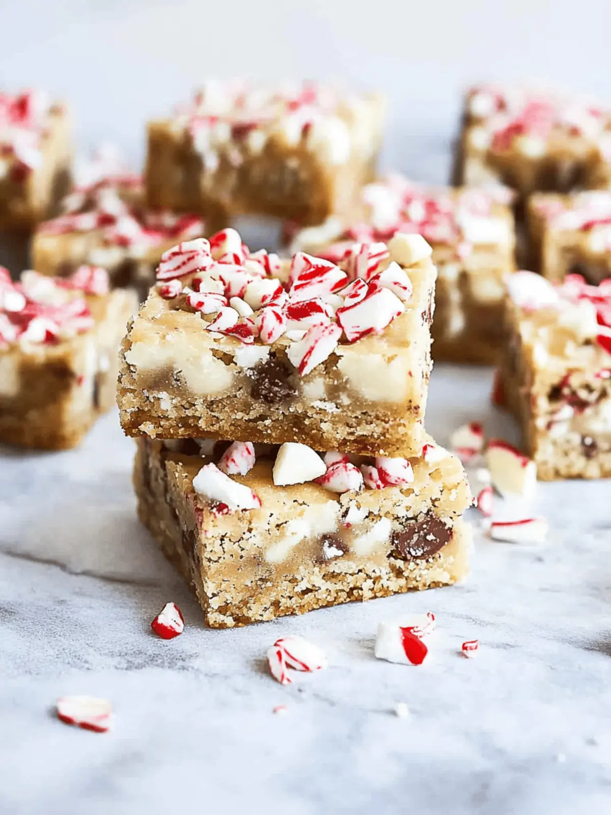 White Chocolate Peppermint Blondies