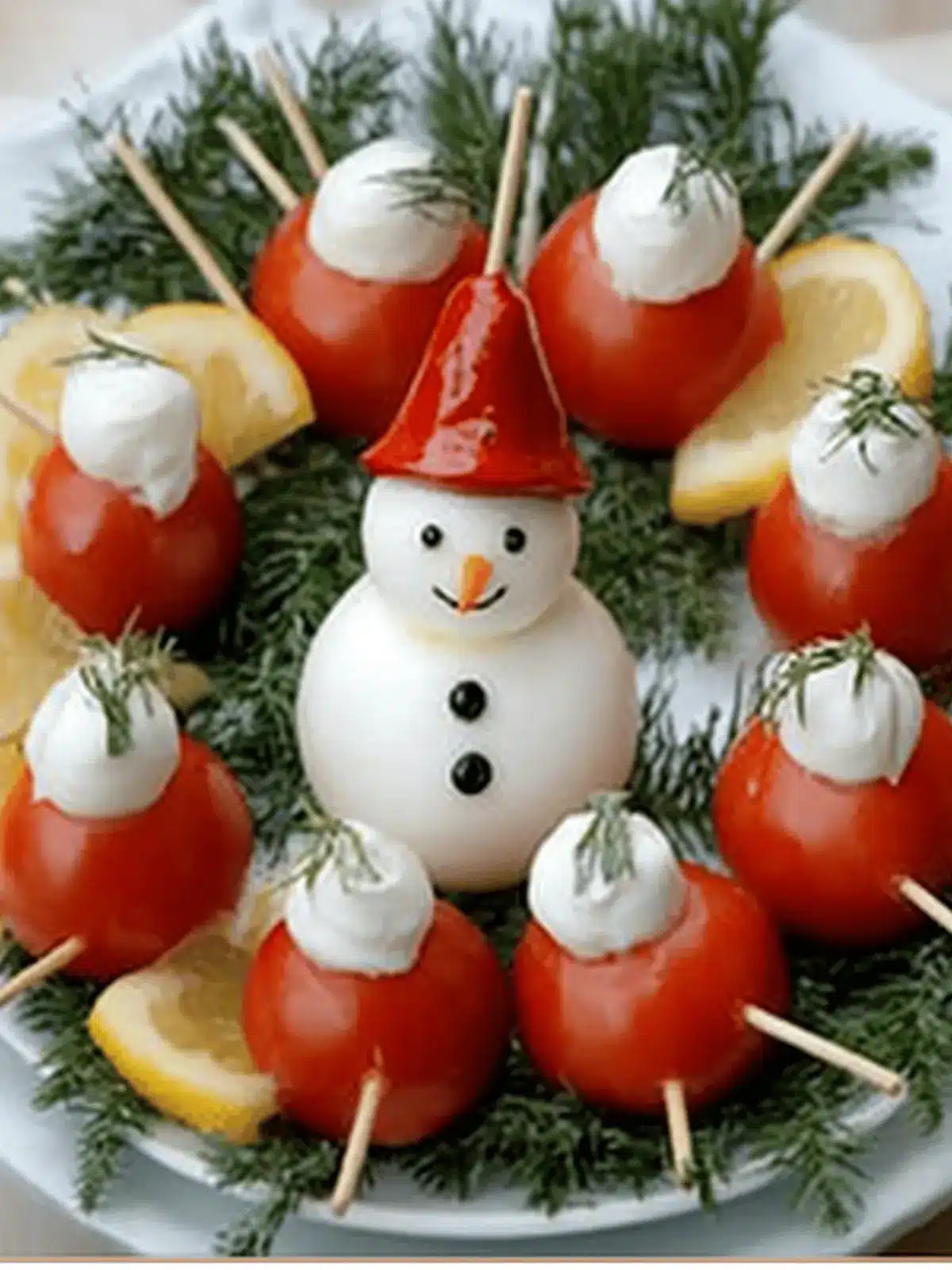Delicious Snowman Stick Platter Perfect for Holiday Parties 5 Snowman Stick Platter